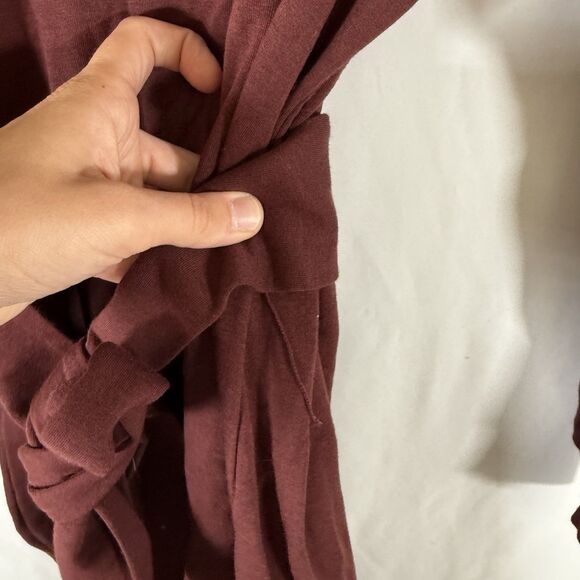 New Torrid Dress Women's 2 2X Red Long Sleeve Belted Pocketless Cotton Blend - Picture 8 of 11